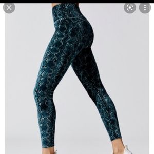 CARBON38 VELVET SNAKE PRINT HIGH-RISE WOMEN'S LEGGINGS SIZE SMALL